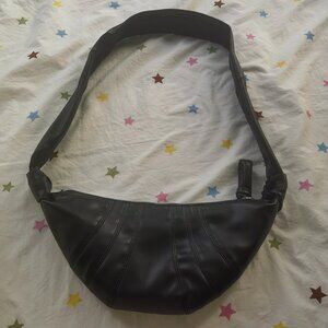 Lemaire Croissant Black Leather Bag